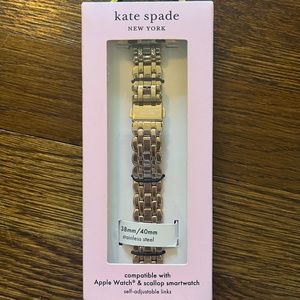 NEW Kate Spade Apple Watch Band Strap Rose Gold Stainless